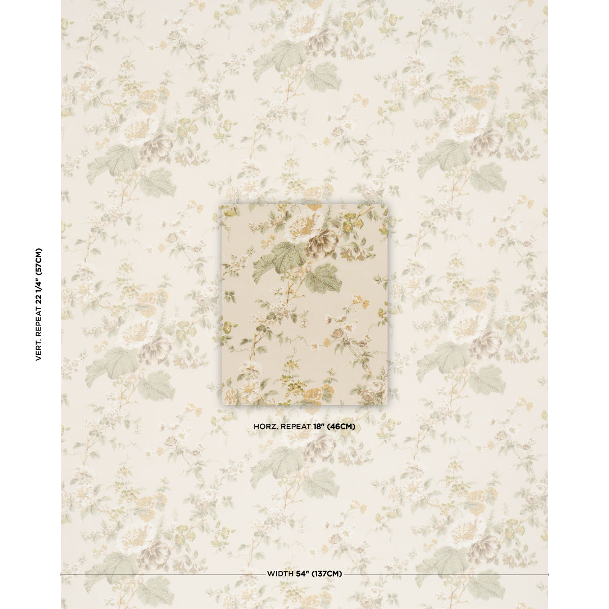Purchase 183131 | Midsummer Hollyhock, Citron - Schumacher Fabric