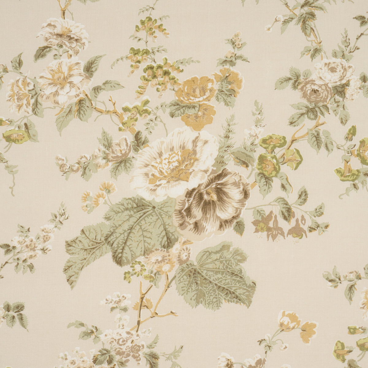 Purchase 183131 | Midsummer Hollyhock, Citron - Schumacher Fabric