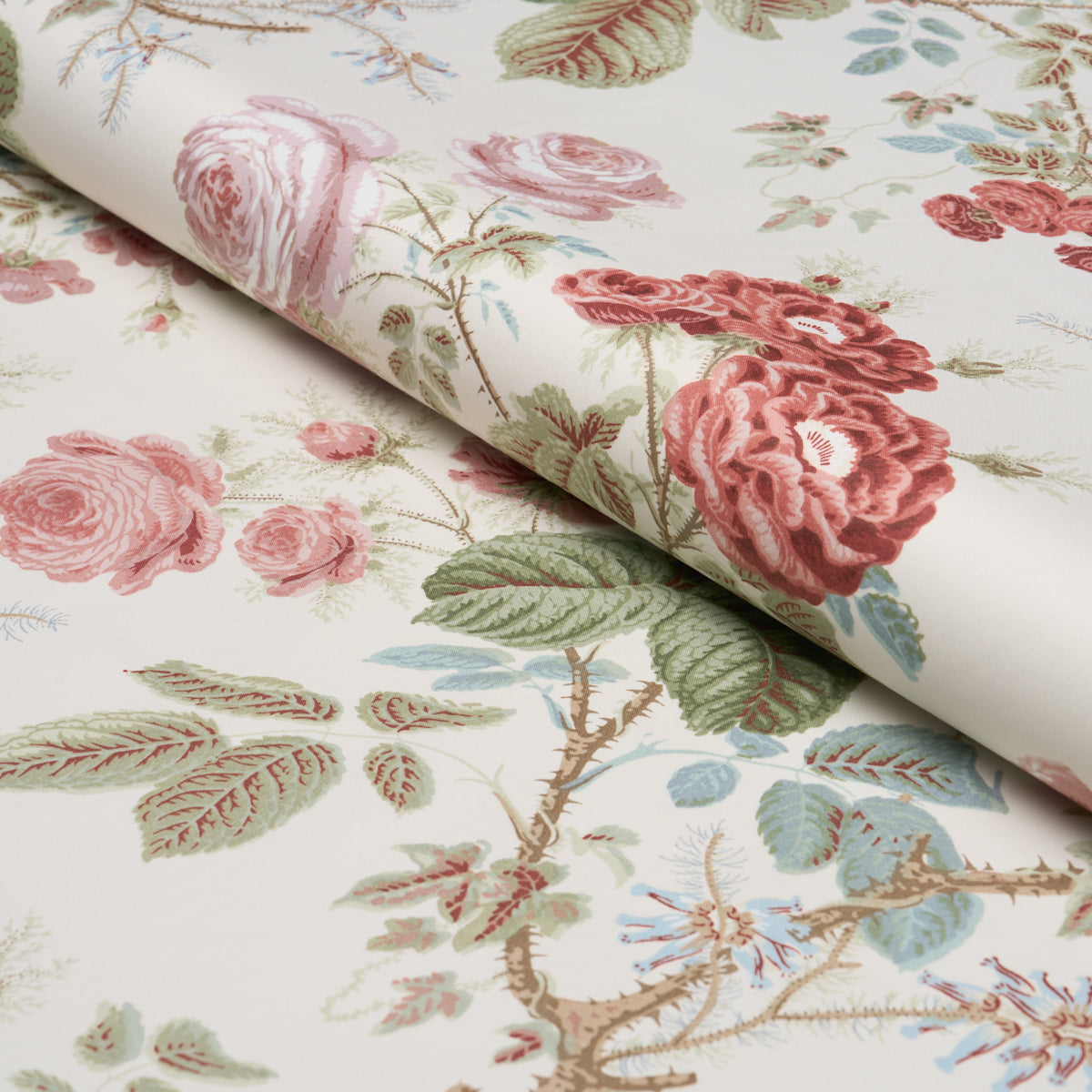 Purchase 183142 | She Walks In Beauty Chintz, Rose - Schumacher Fabric