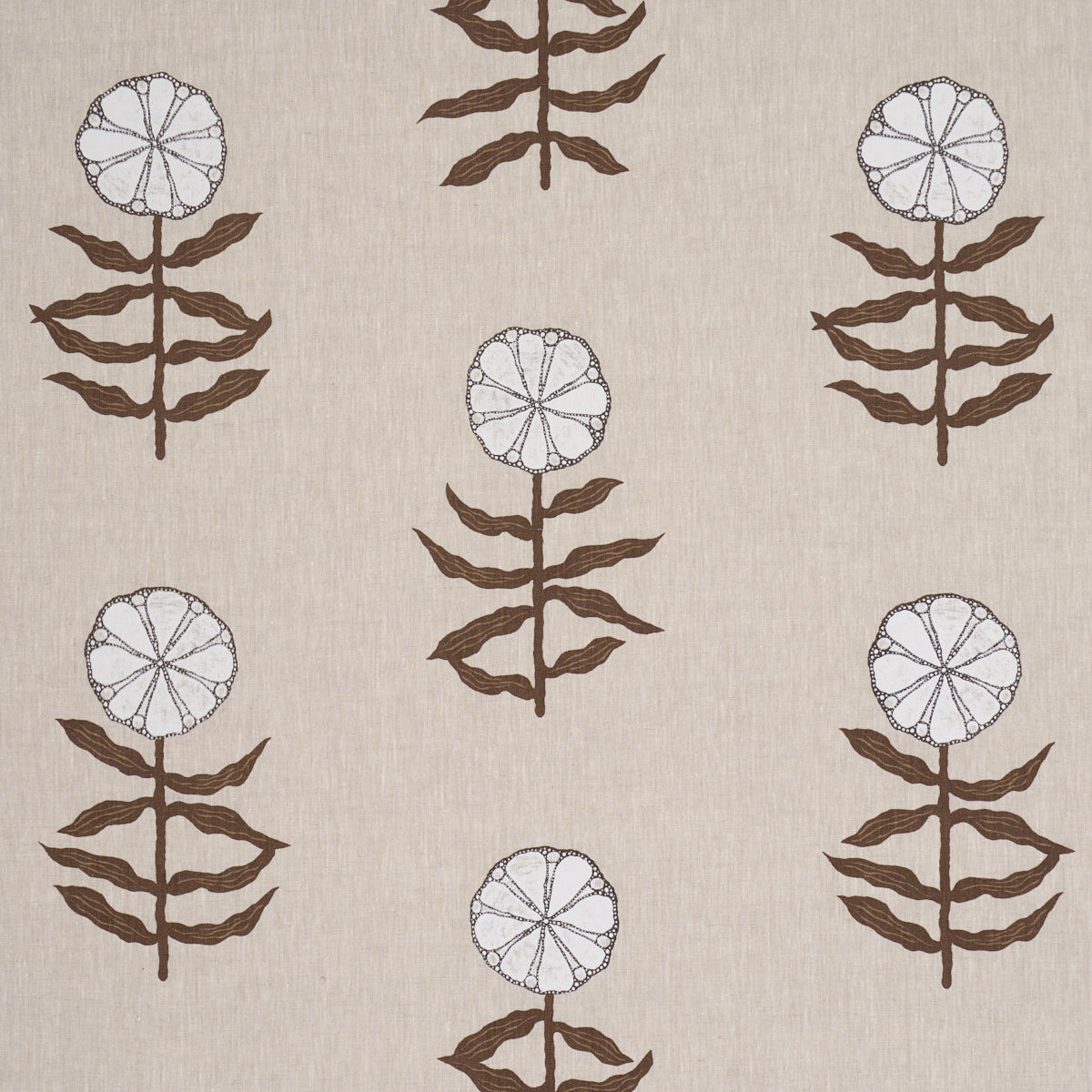 Purchase 183150 | Pretty Petals Screen Print, Birch - Schumacher Fabric