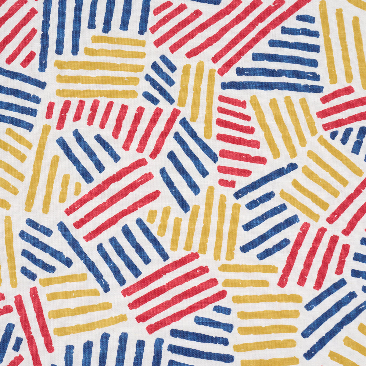 Purchase 183160 | Hatchmark Hand Print, Primary - Schumacher Fabric
