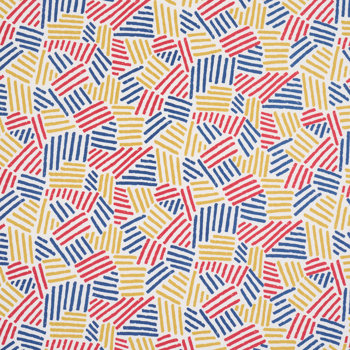 Purchase 183160 | Hatchmark Hand Print, Primary - Schumacher Fabric