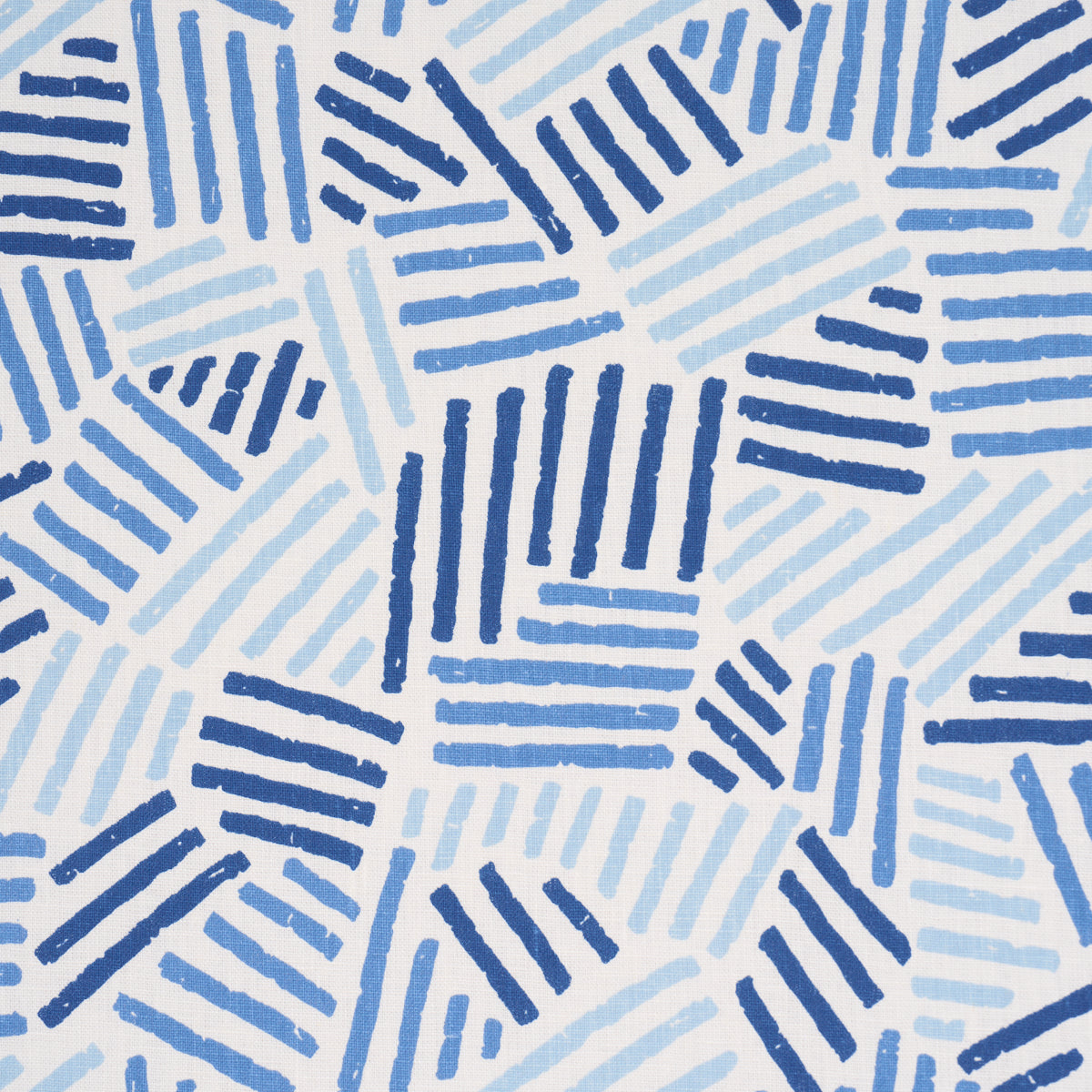 Purchase 183161 | Hatchmark Hand Print, Blues - Schumacher Fabric