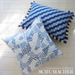 Purchase 183161 | Hatchmark Hand Print, Blues - Schumacher Fabric