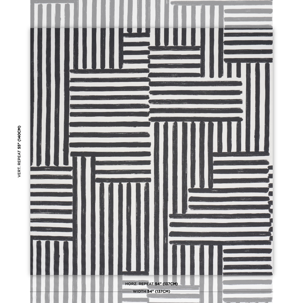 Purchase 183170 | Parson'S Stripe Hand Print, Carbon - Schumacher Fabric