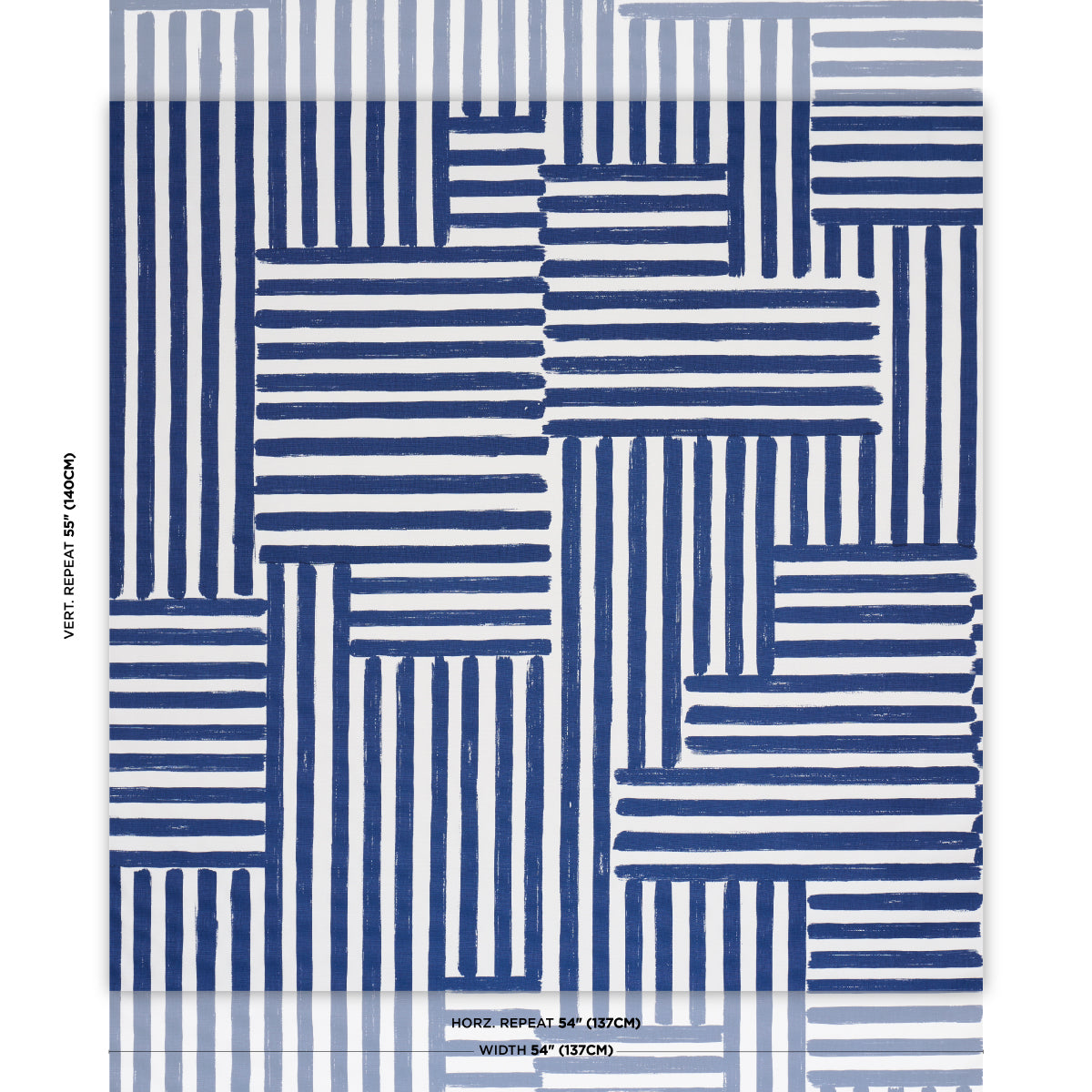 Purchase 183171 | Parson'S Stripe Hand Print, Navy - Schumacher Fabric