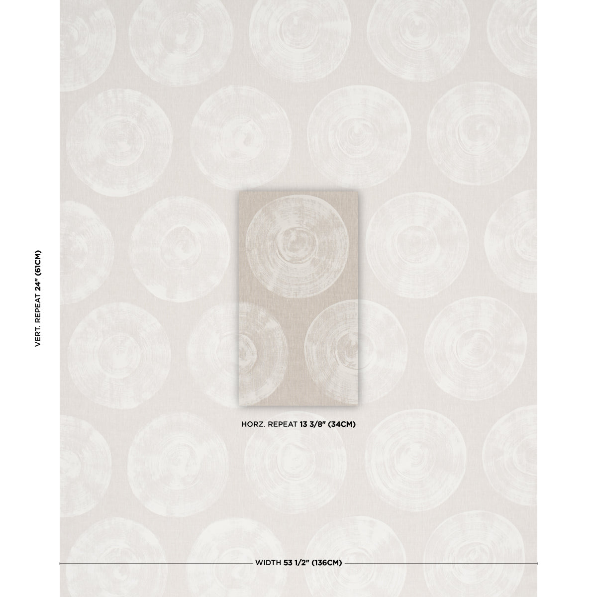 Purchase 183180 | Painted Circles, Neutral - Schumacher Fabric