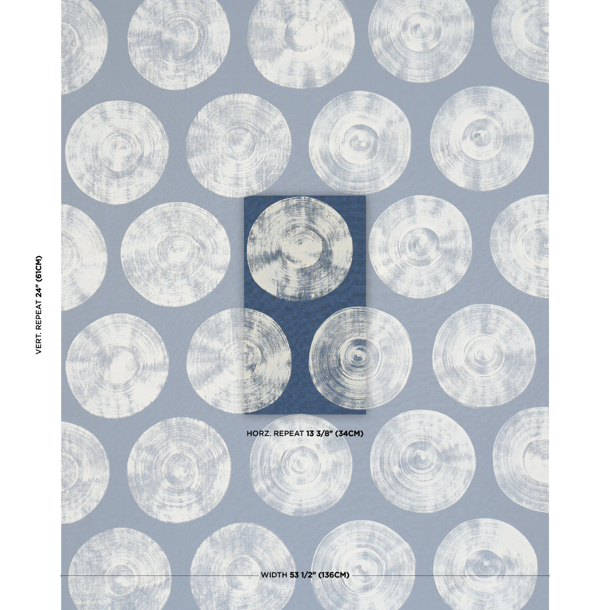 Purchase 183181 | Painted Circles, Indigo - Schumacher Fabric