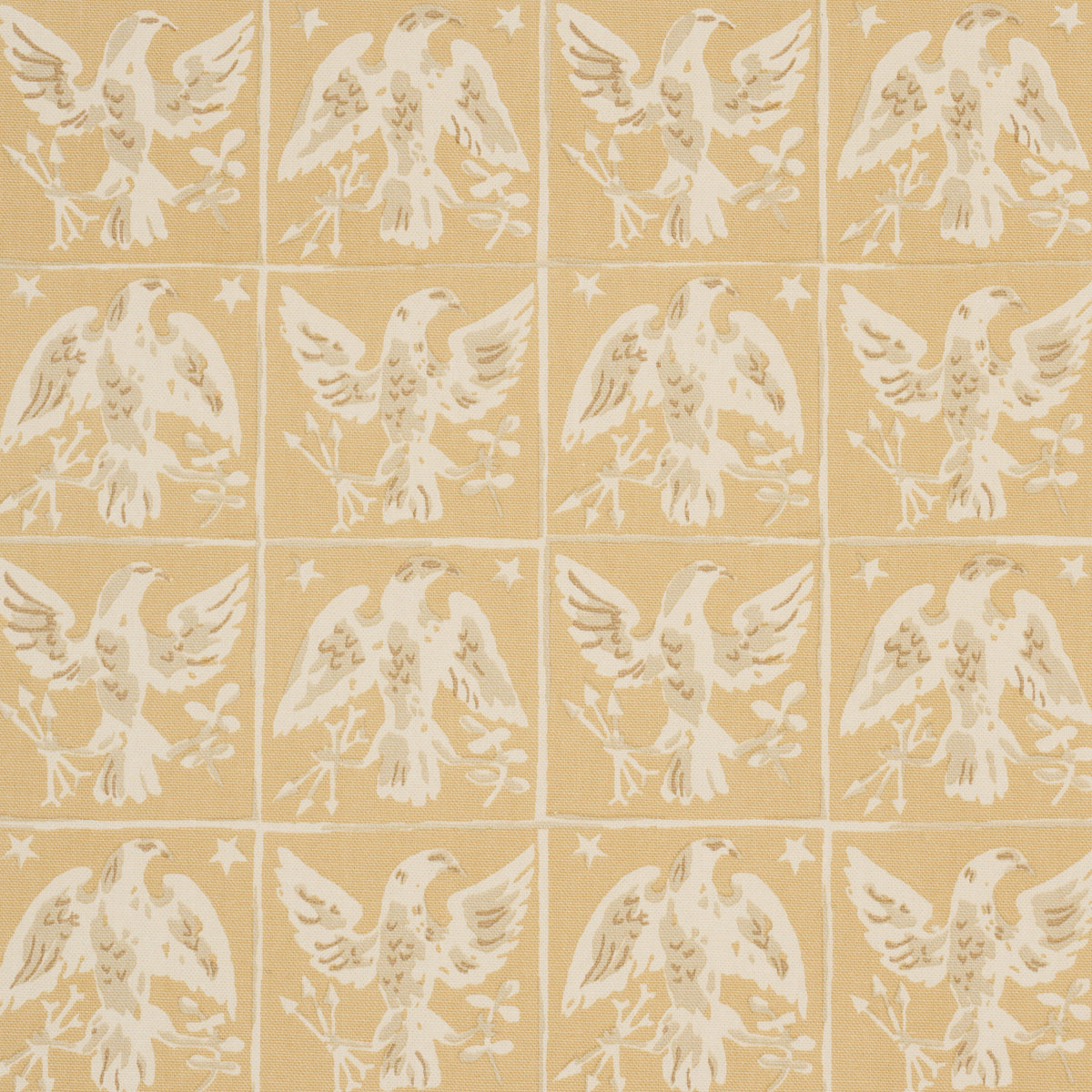 Purchase 183190 | Barton'S Eagle Hand Print, Yellow - Schumacher Fabric
