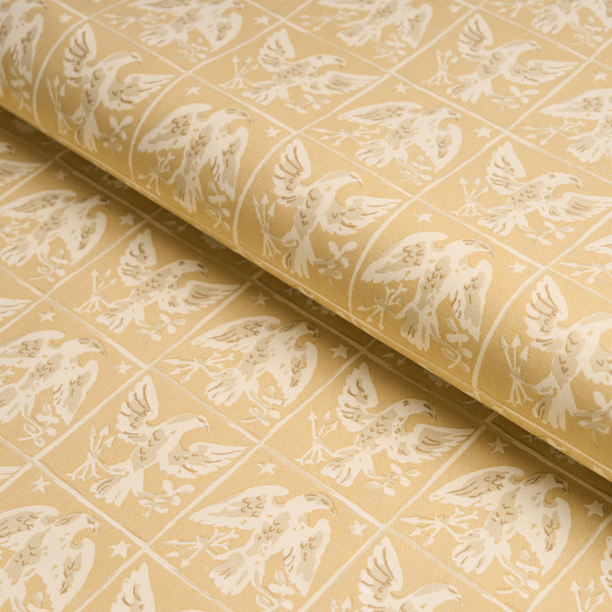 Purchase 183190 | Barton'S Eagle Hand Print, Yellow - Schumacher Fabric