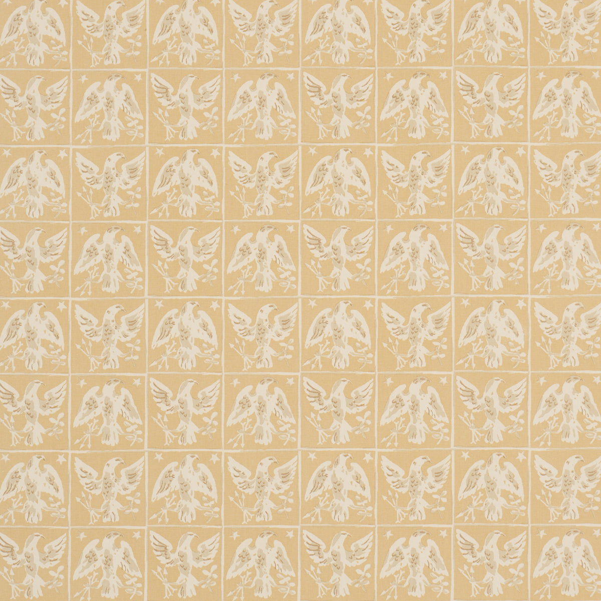 Purchase 183190 | Barton'S Eagle Hand Print, Yellow - Schumacher Fabric