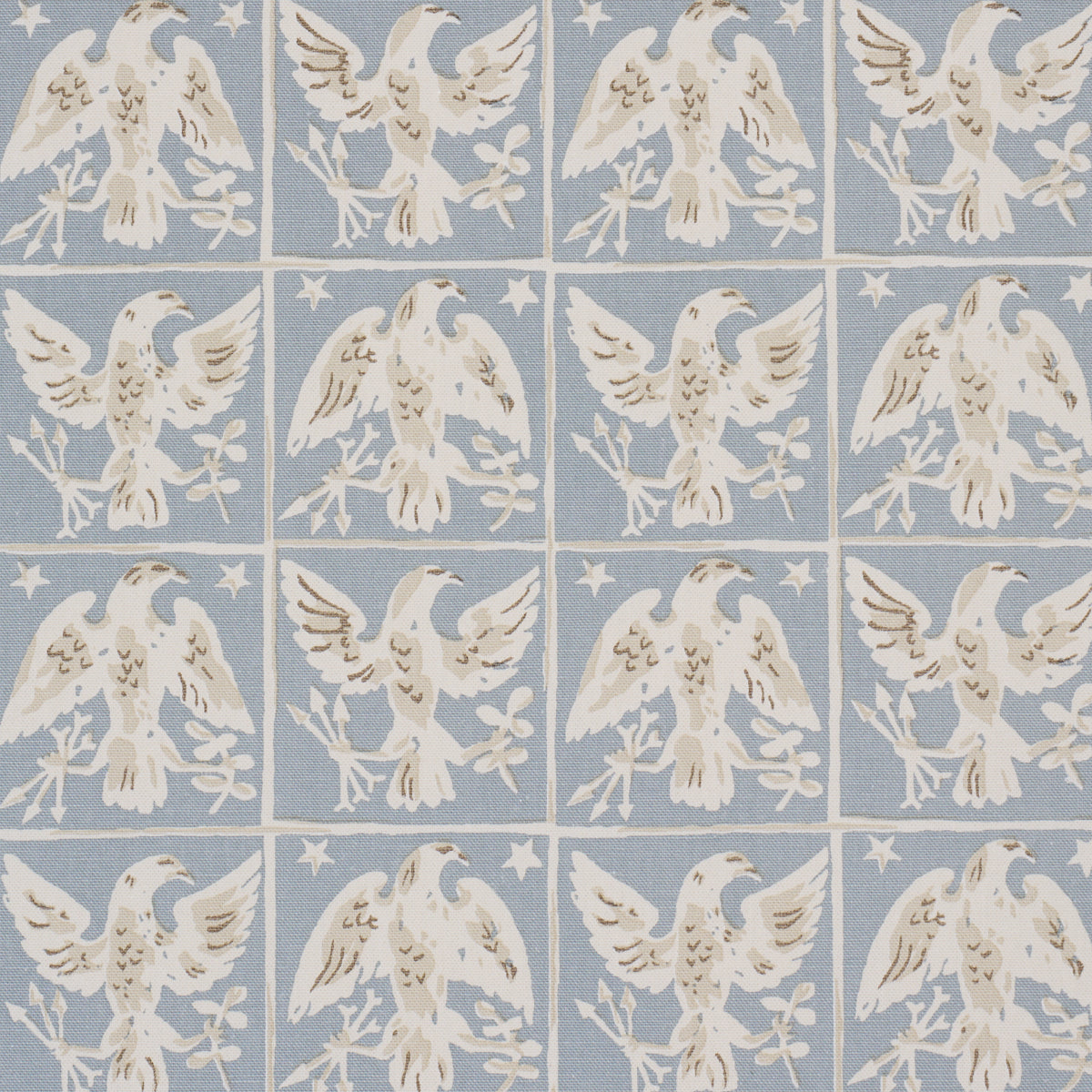 Purchase 183192 | Barton'S Eagle Hand Print, Blue - Schumacher Fabric