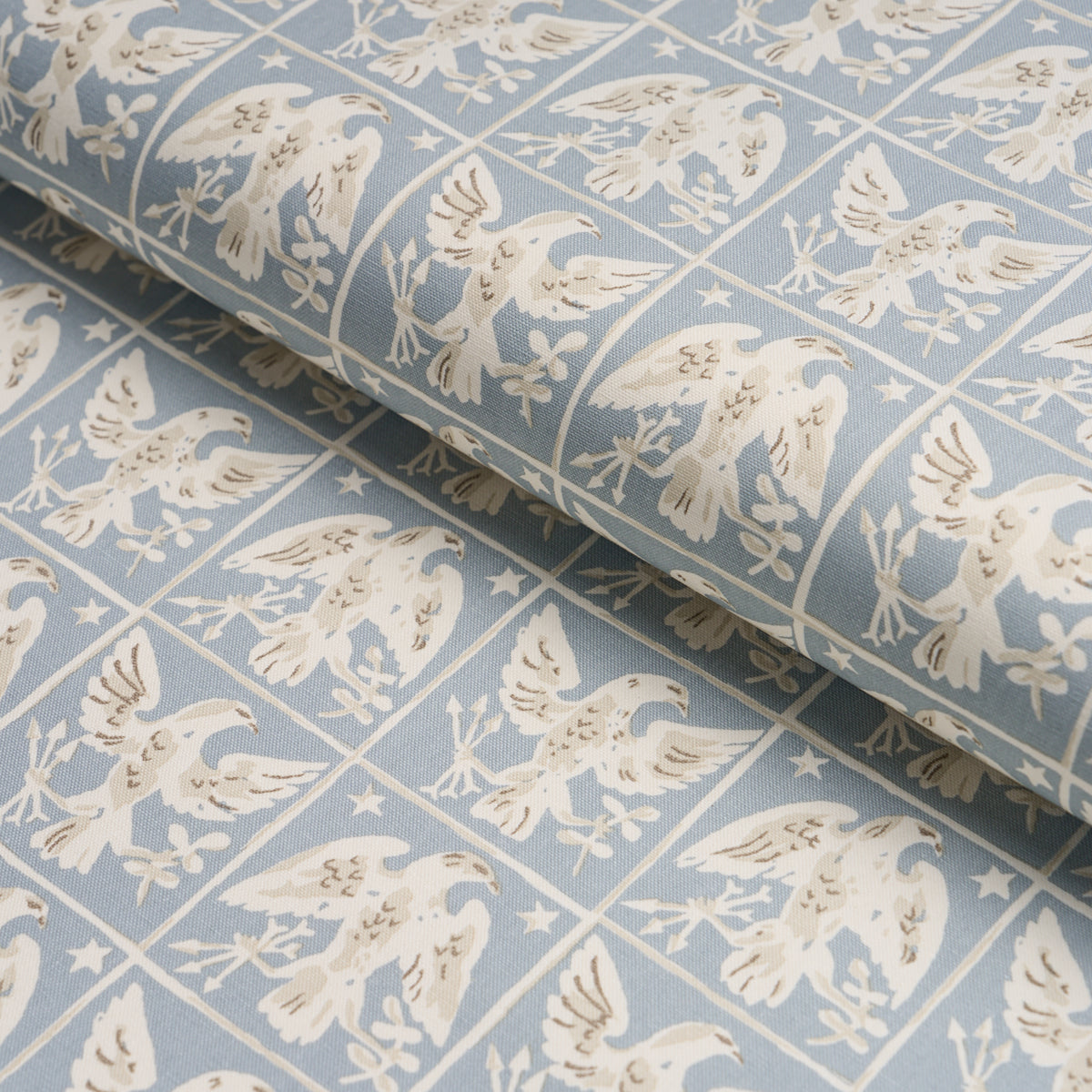 Purchase 183192 | Barton'S Eagle Hand Print, Blue - Schumacher Fabric