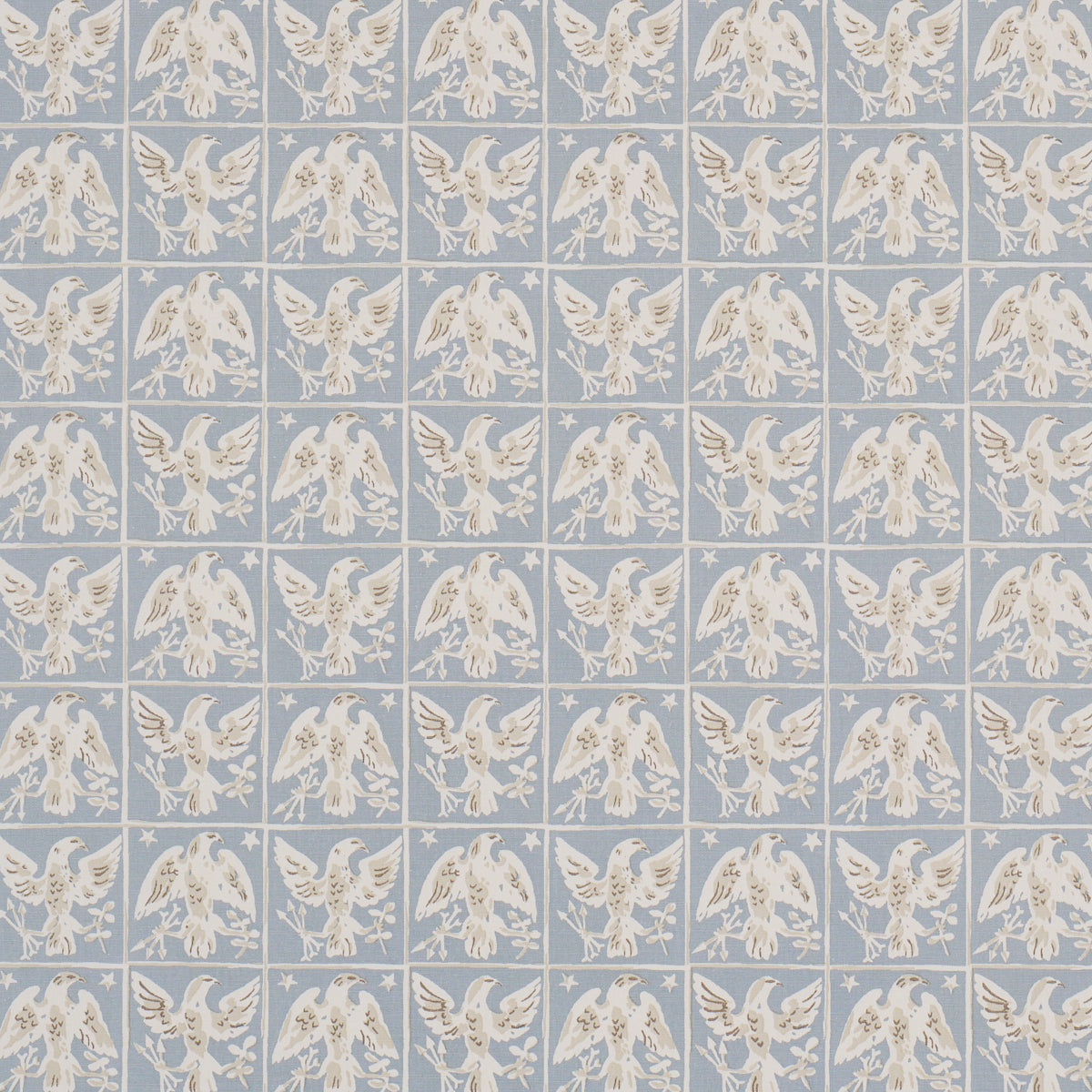 Purchase 183192 | Barton'S Eagle Hand Print, Blue - Schumacher Fabric