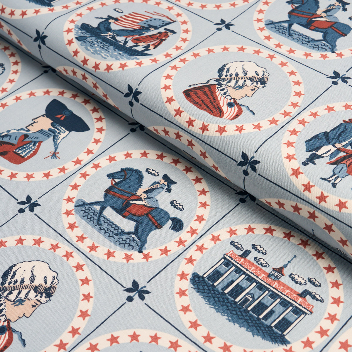 Purchase 183220 | George Washington, Sky - Schumacher Fabric