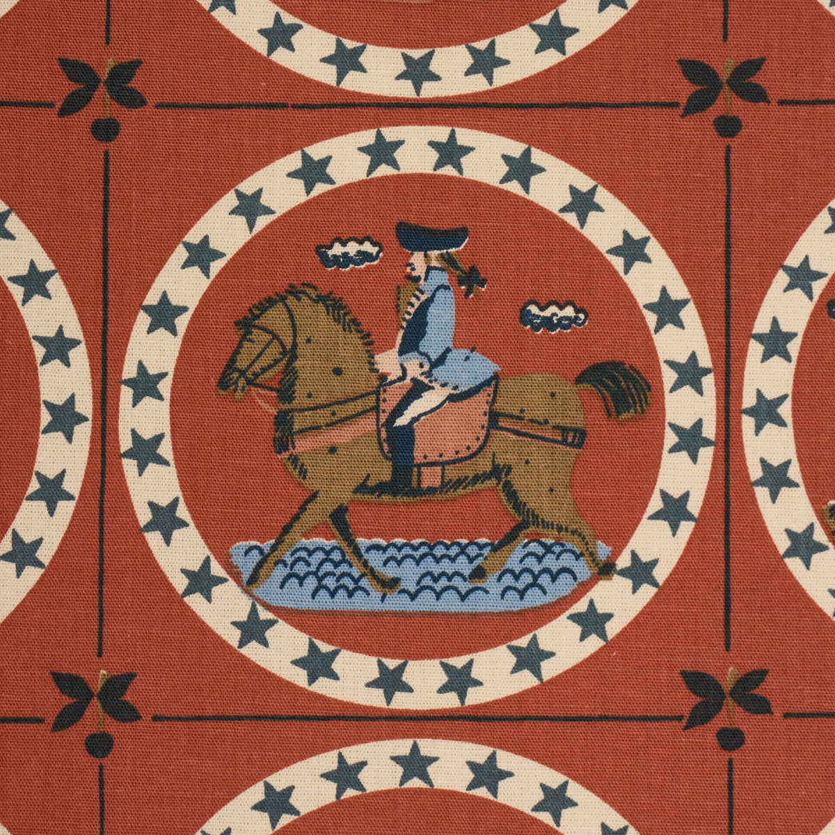 Purchase 183221 | George Washington, Red - Schumacher Fabric