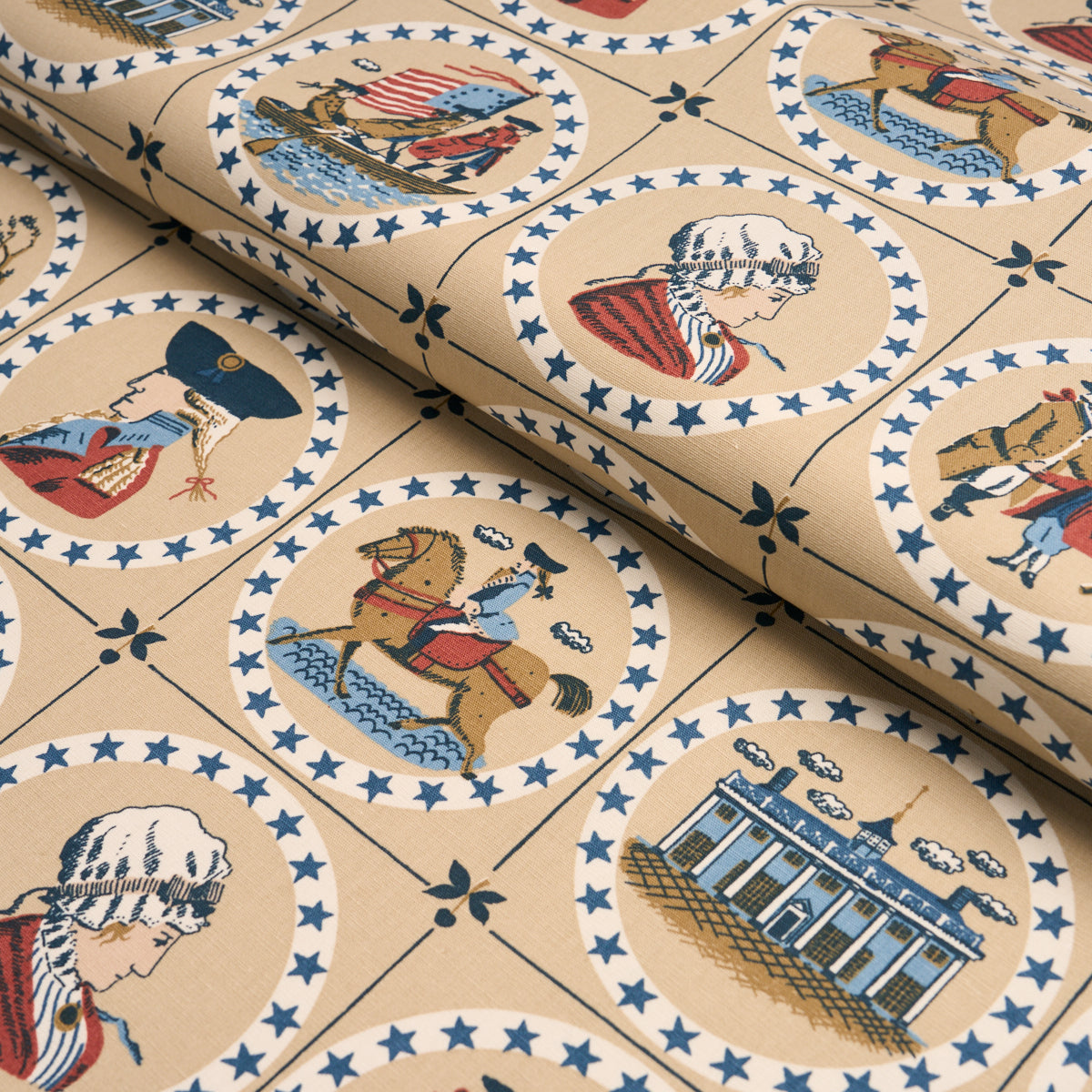 Purchase 183222 | George Washington, Neutral - Schumacher Fabric