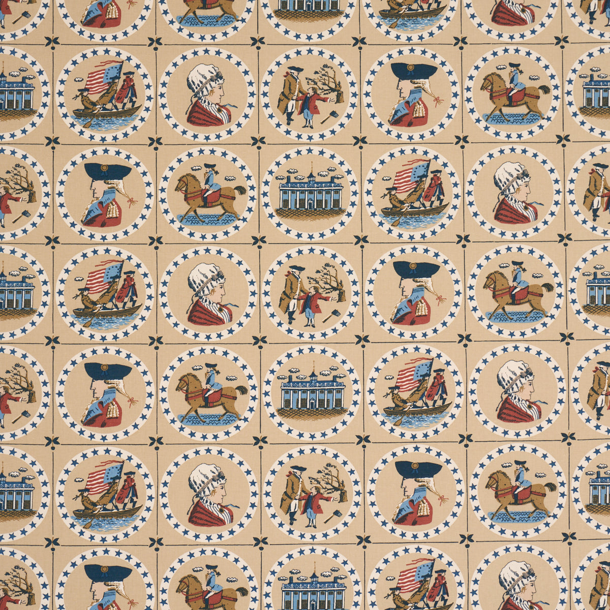 Purchase 183222 | George Washington, Neutral - Schumacher Fabric