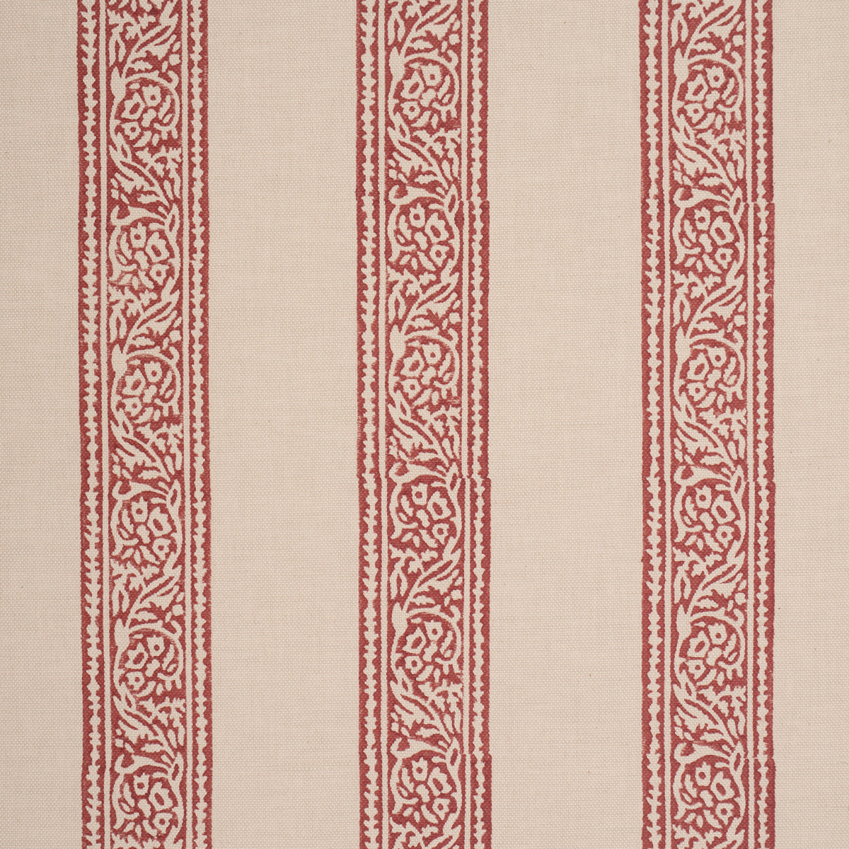 Purchase 183240 | Mahdavi Stripe Hand-Block Print, Red - Schumacher Fabric