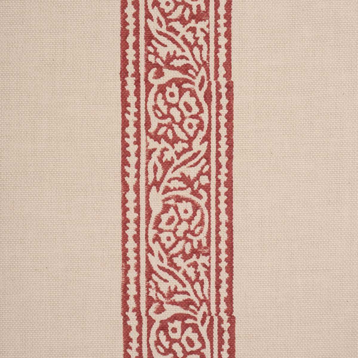 Purchase 183240 | Mahdavi Stripe Hand-Block Print, Red - Schumacher Fabric
