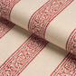 Purchase 183240 | Mahdavi Stripe Hand-Block Print, Red - Schumacher Fabric
