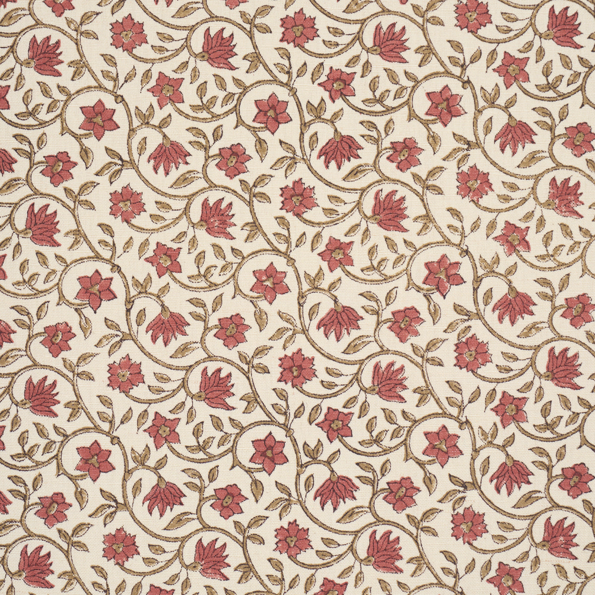 Purchase 183250 | Malaya Hand-Block Print, Red - Schumacher Fabric