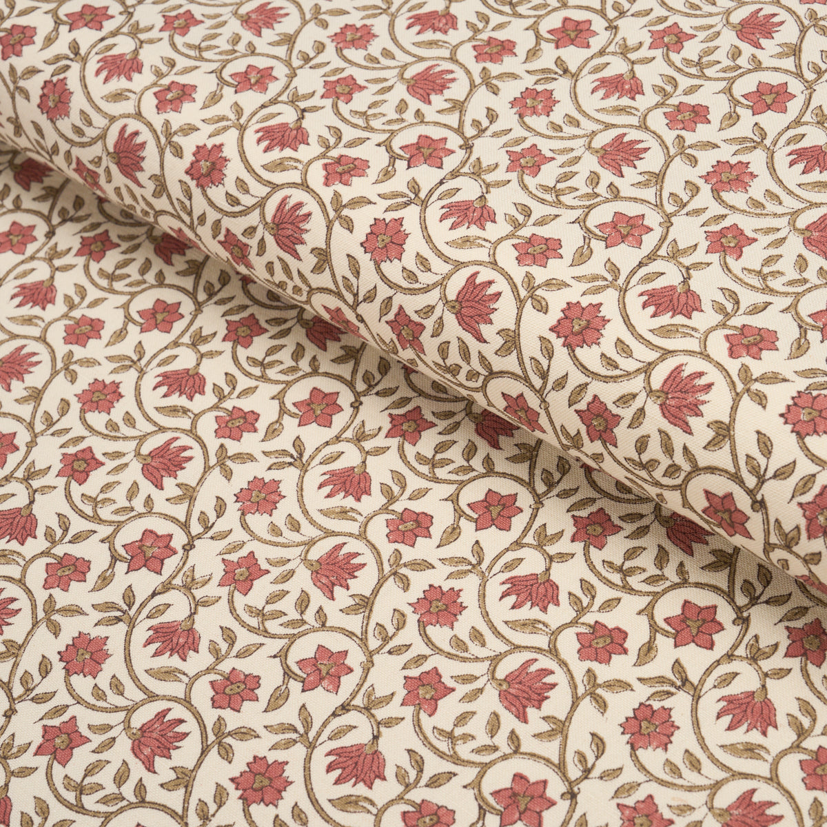 Purchase 183250 | Malaya Hand-Block Print, Red - Schumacher Fabric