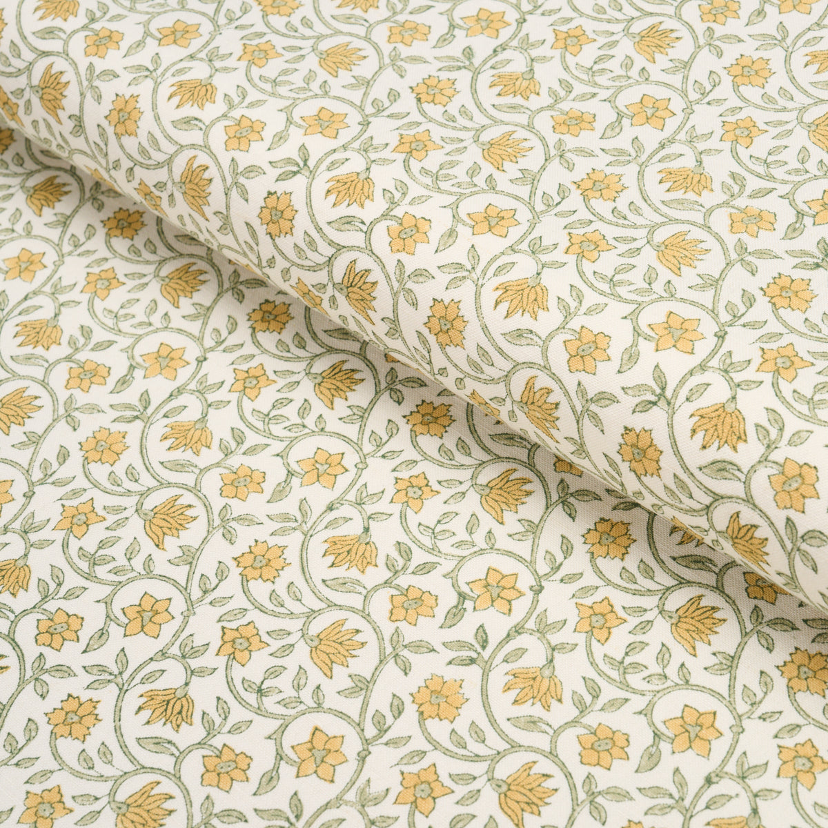 Purchase 183252 | Malaya Hand-Block Print, Yellow - Schumacher Fabric