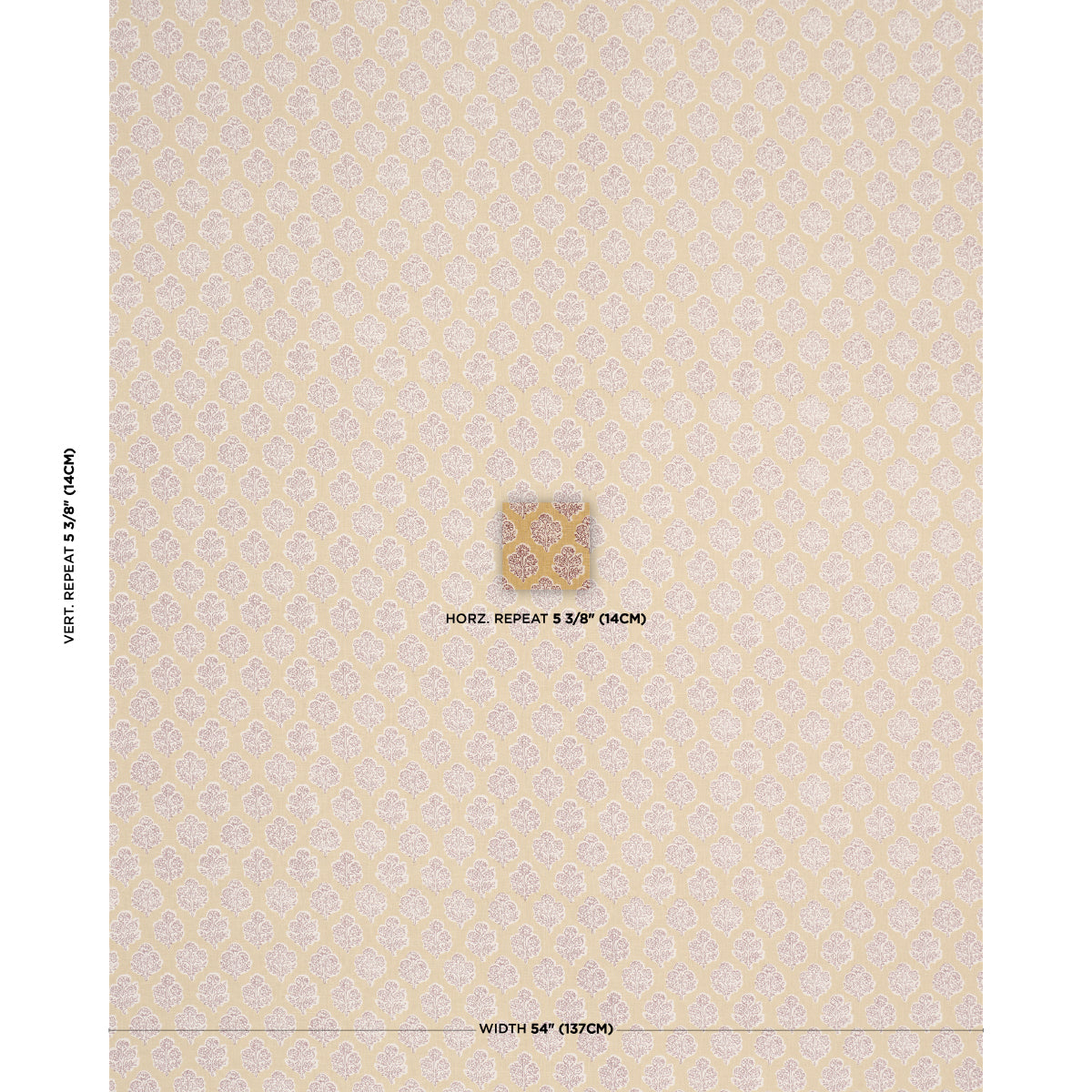 Purchase 183271 | Manali Hand-Print, Red & Mustard - Schumacher Fabric