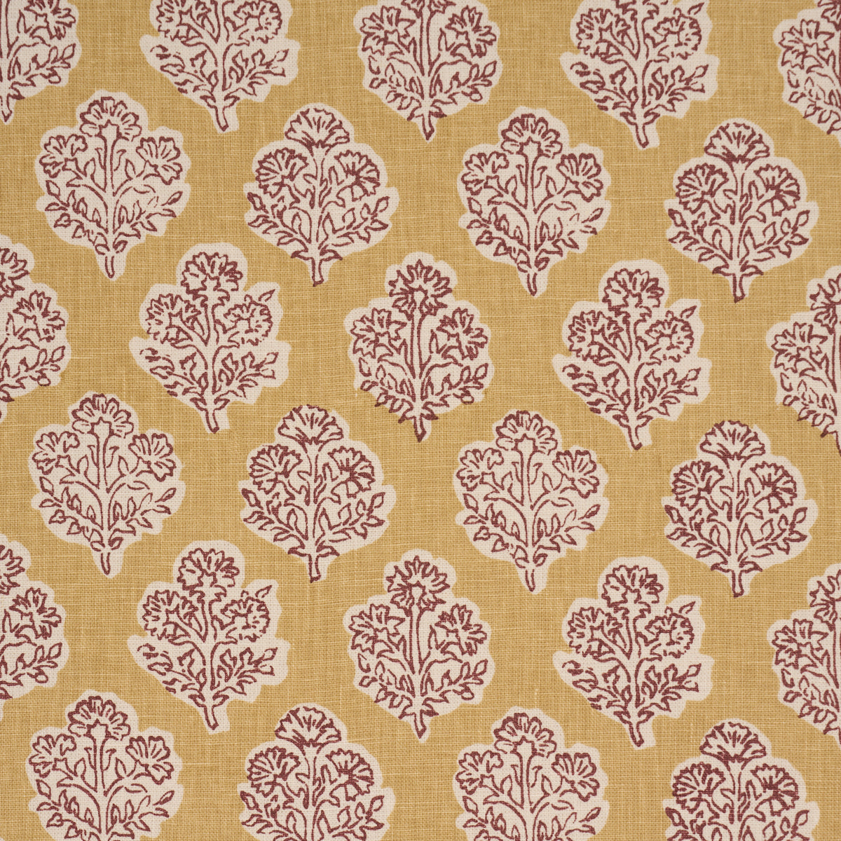 Purchase 183271 | Manali Hand-Print, Red & Mustard - Schumacher Fabric