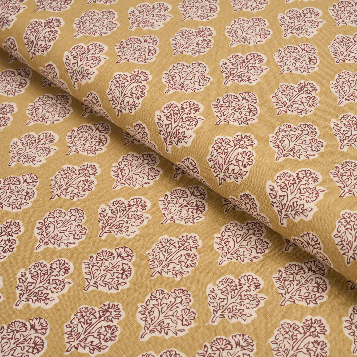 Purchase 183271 | Manali Hand-Print, Red & Mustard - Schumacher Fabric