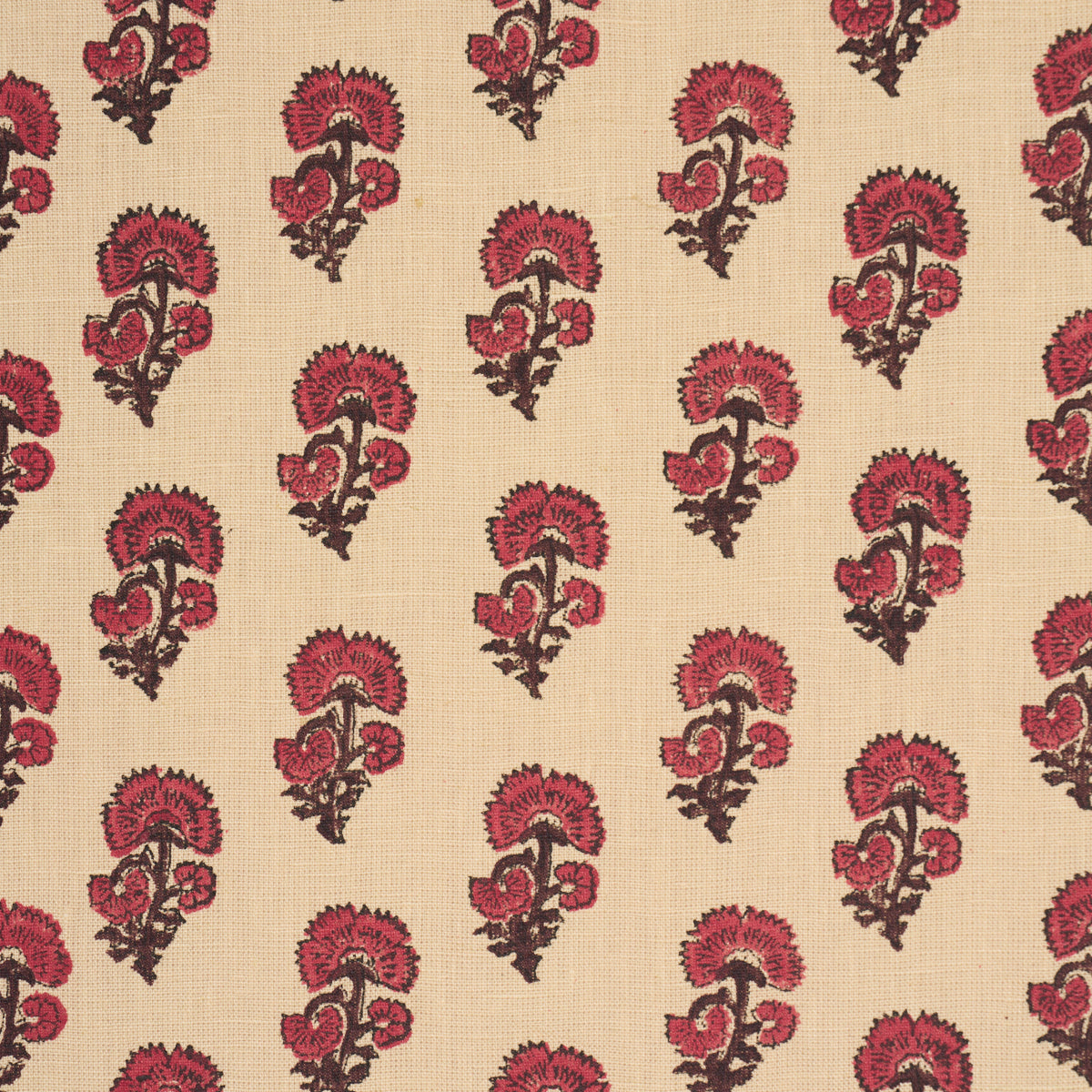 Purchase 183280 | Kaasni Hand-Block Print, Red - Schumacher Fabric