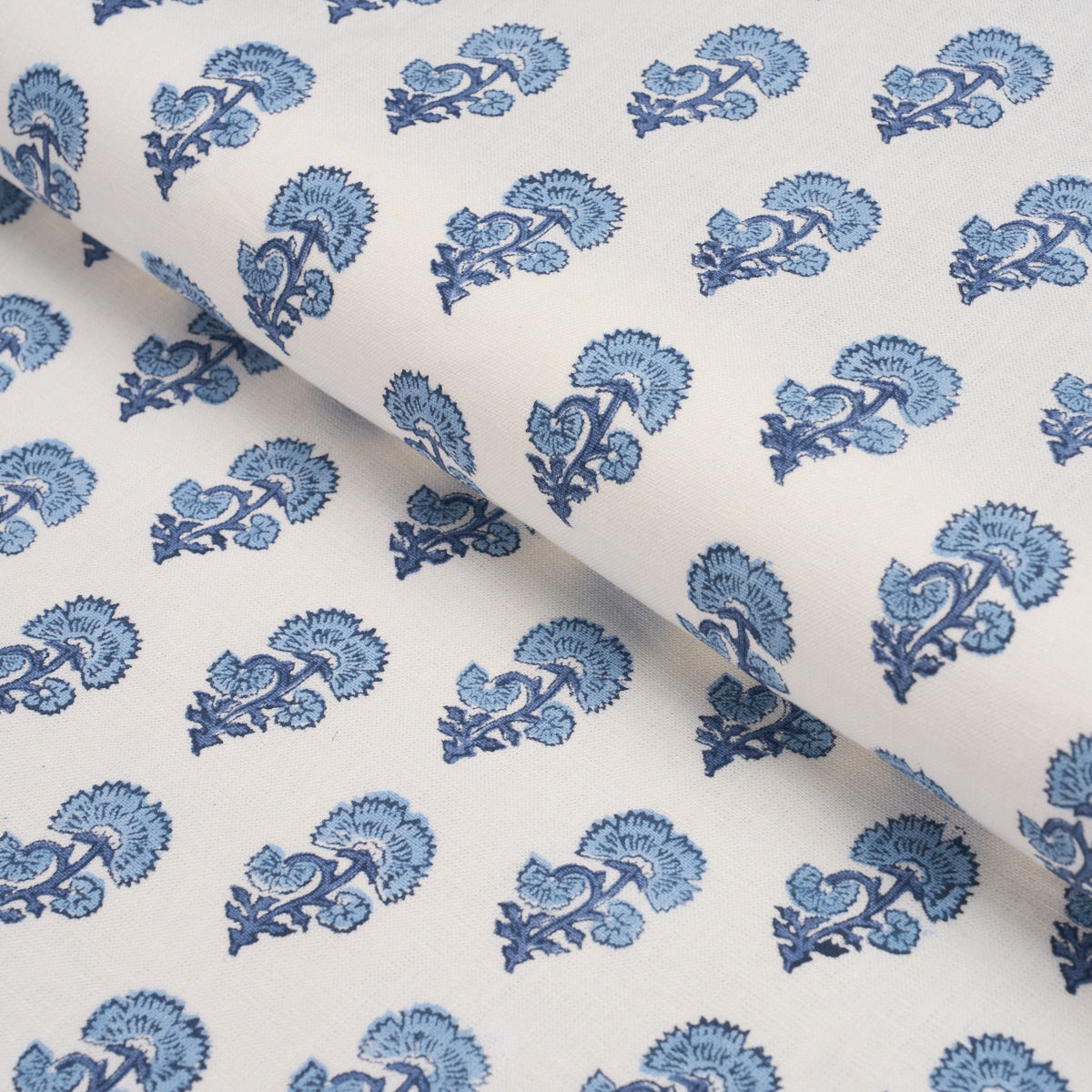 Purchase 183281 | Kaasni Hand-Block Print, Indigo - Schumacher Fabric