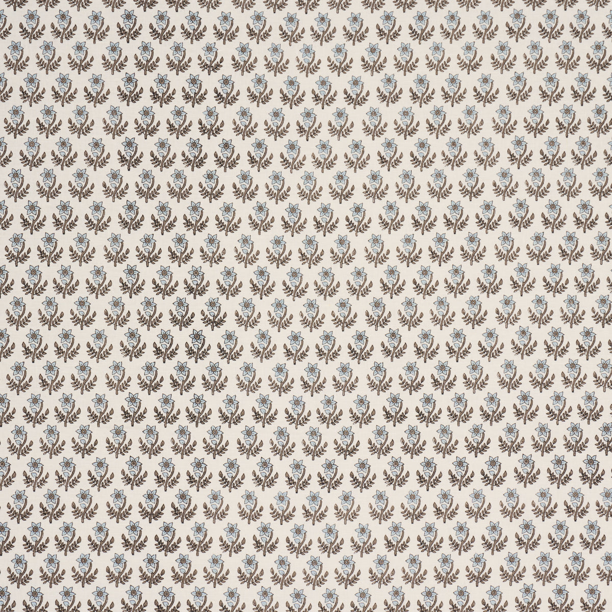 Purchase 183290 | Amisha Hand-Print, Blue & Brown - Schumacher Fabric