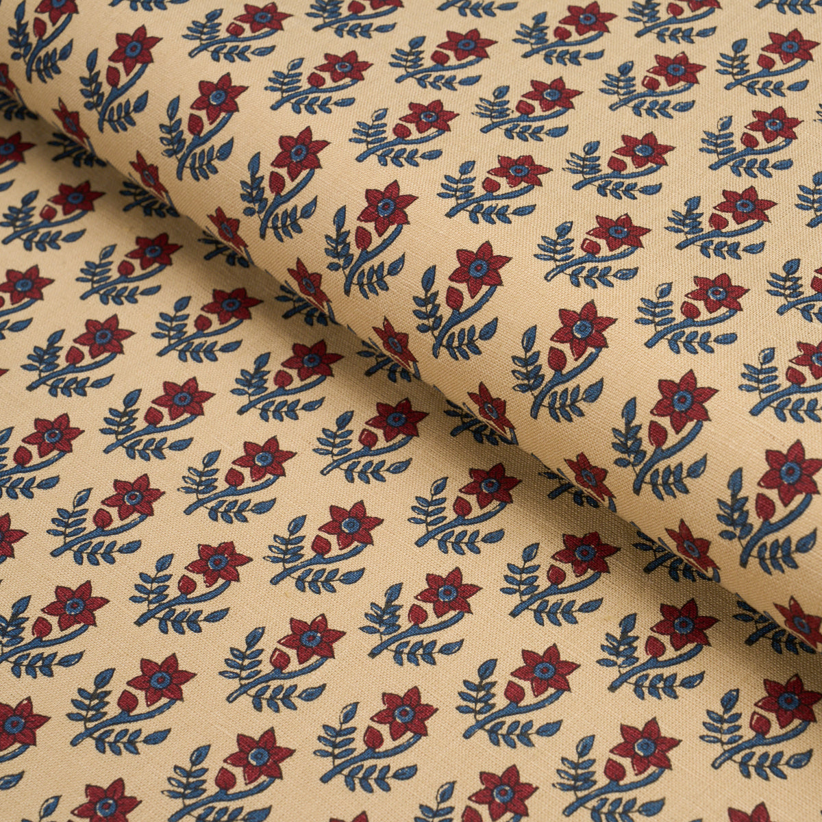 Purchase 183291 | Amisha Hand-Print, Red & Indigo - Schumacher Fabric
