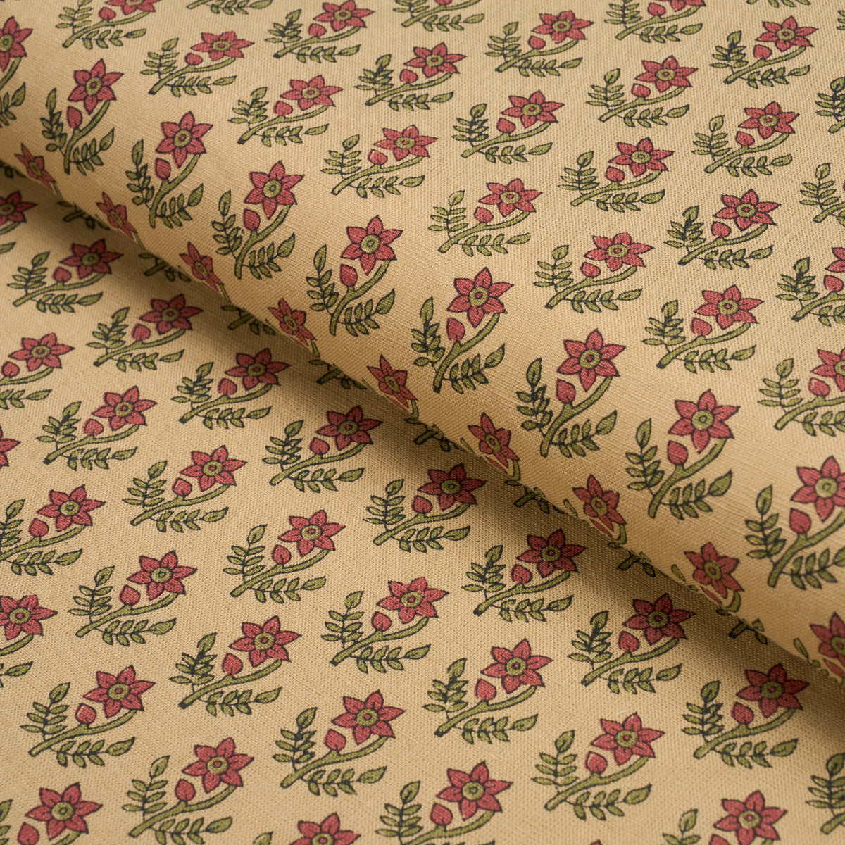 Purchase 183292 | Amisha Hand-Print, Red & Mustard - Schumacher Fabric