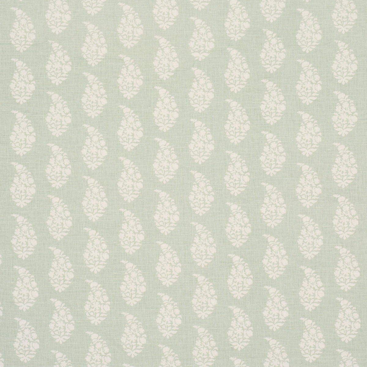 Purchase 183320 | Kaia Paisley Hand-Print, Celadon - Schumacher Fabric