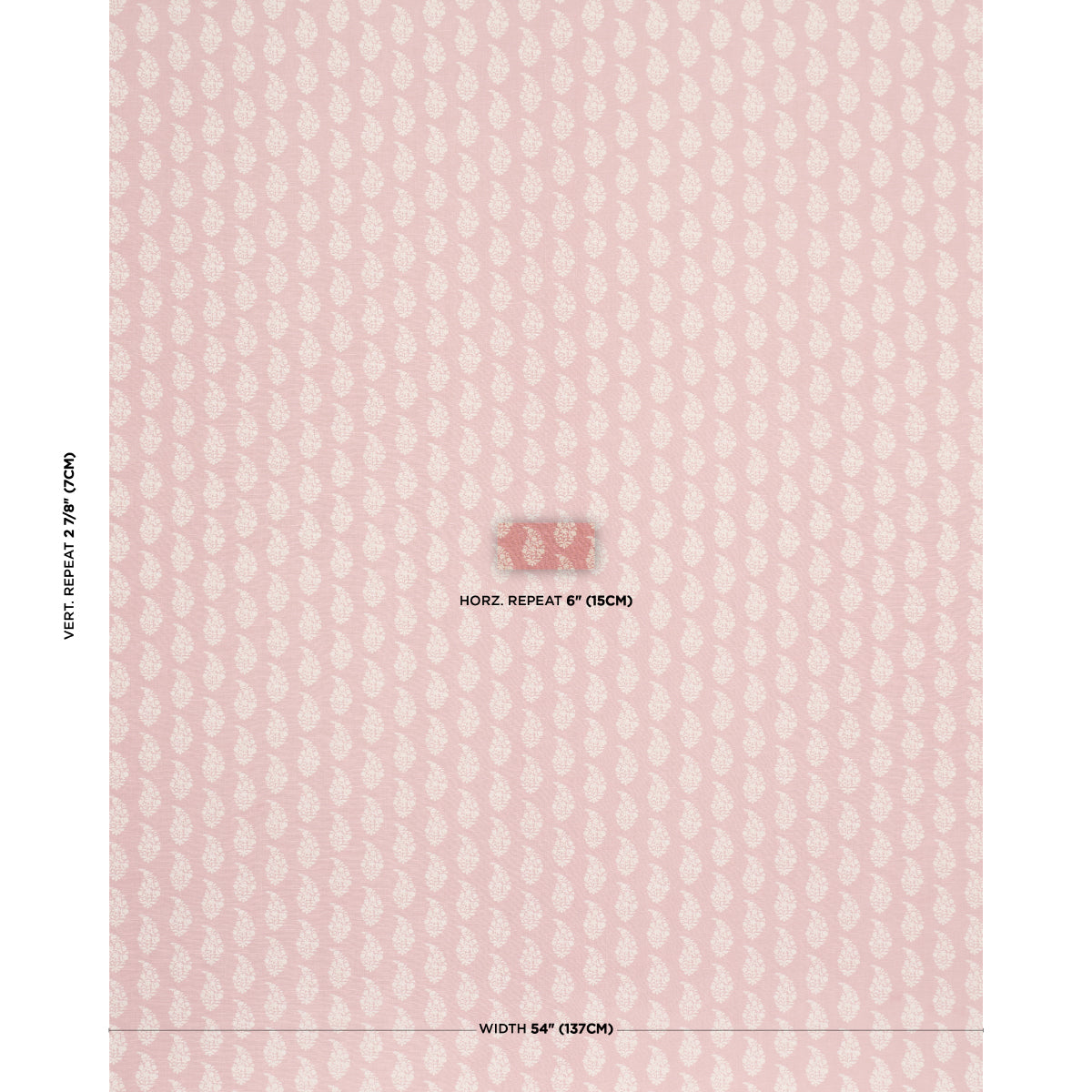 Purchase 183321 | Kaia Paisley Hand-Print, Pink - Schumacher Fabric