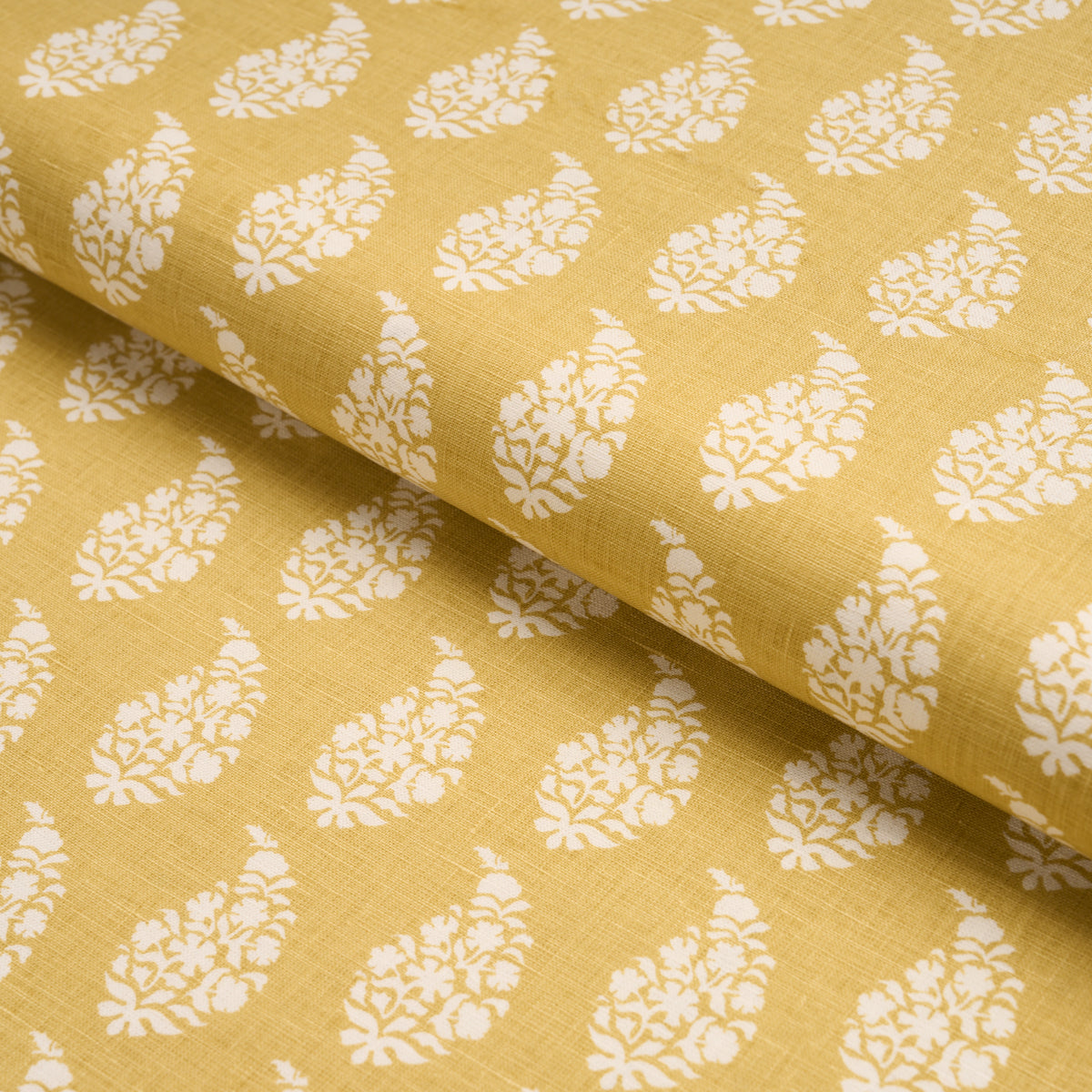 Purchase 183322 | Kaia Paisley Hand-Print, Yellow - Schumacher Fabric