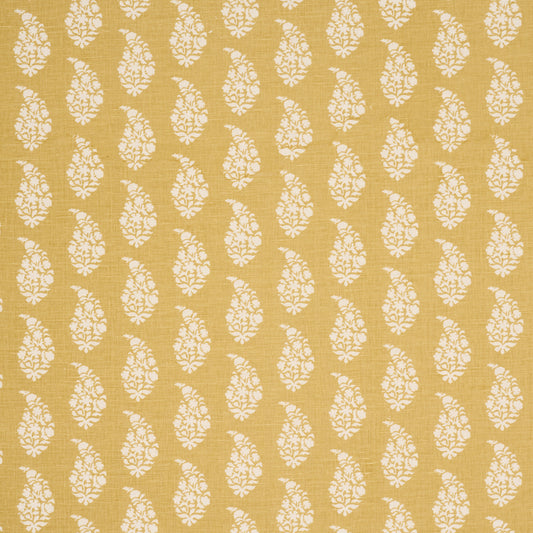 Purchase 183322 | Kaia Paisley Hand-Print, Yellow - Schumacher Fabric