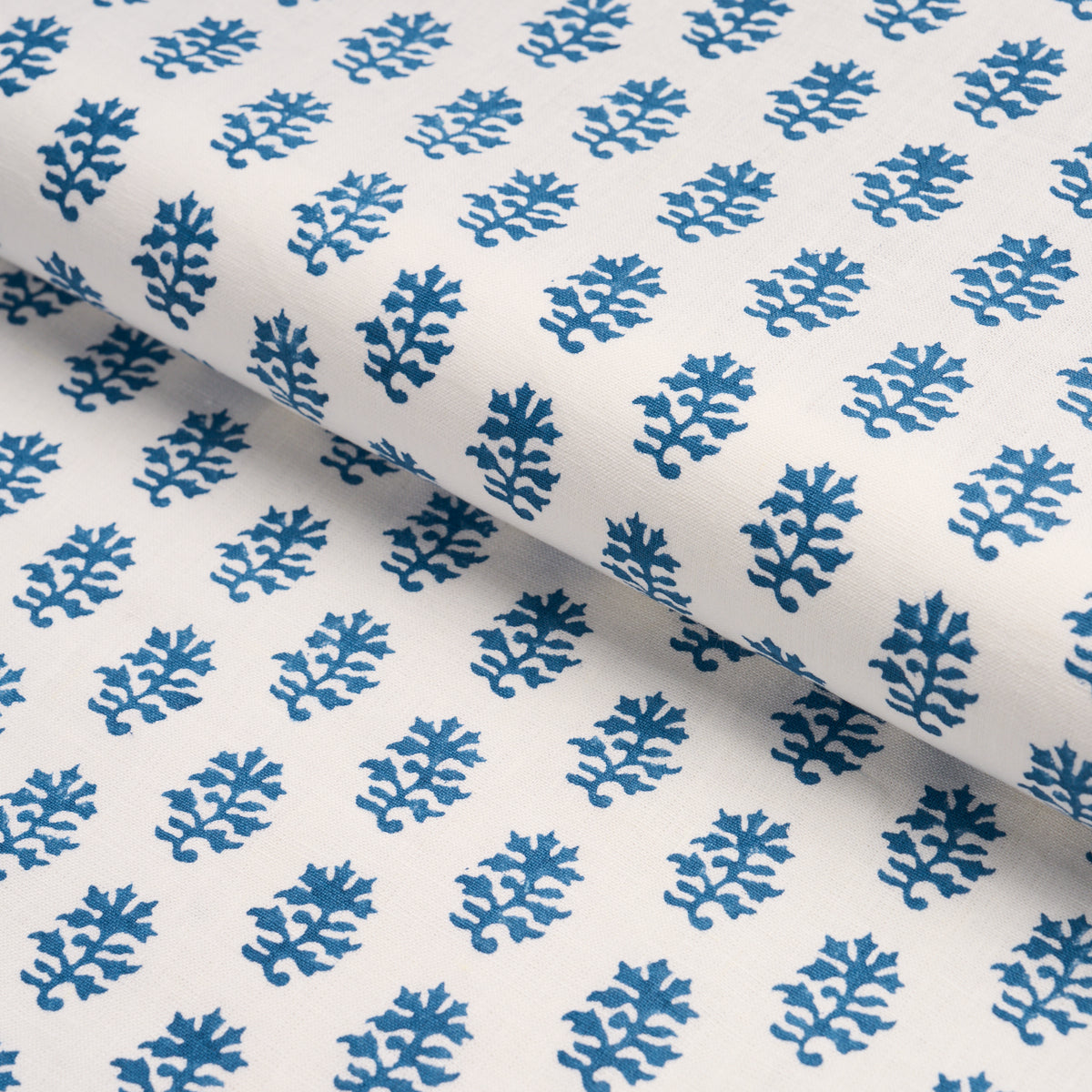 Purchase 183330 | Iksha Hand-Block Print, Indigo - Schumacher Fabric