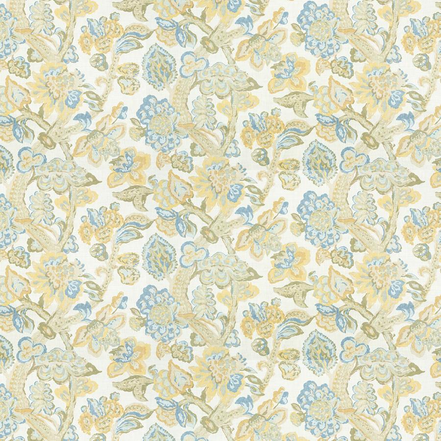Acquire 2009165.405 Lemon/Blue Multipurpose by Lee Jofa Fabric