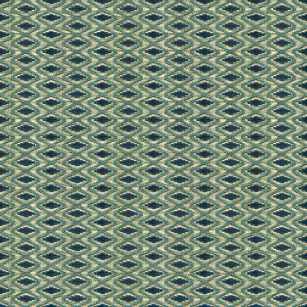 Sample 2015119.135 PARISH-HADLEY Otto Trellis Lagoon/Teal Contemporary Lee Jofa Fabric