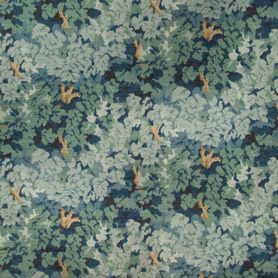 Sample 2019101.313.0 Arley Print Blue Botanical Lee Jofa Fabric
