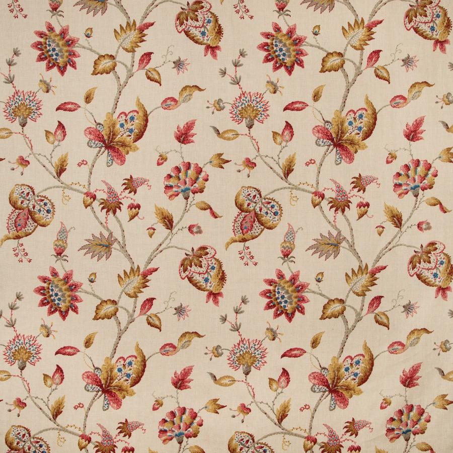 Sample 2019105.194.0 Hollin Print Multi Color Botanical Lee Jofa Fabric