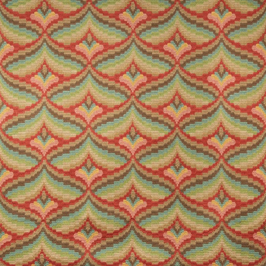 Sample 2019106.147.0 Giles Embroidery Multi Color Flamestitch Lee Jofa Fabric