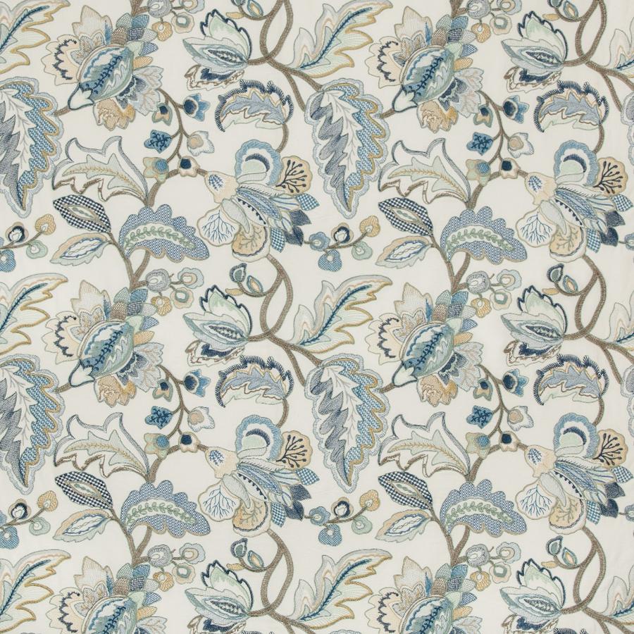 Sample 2019111.145.0 Orford Embroidery Multi Color Botanical Lee Jofa Fabric