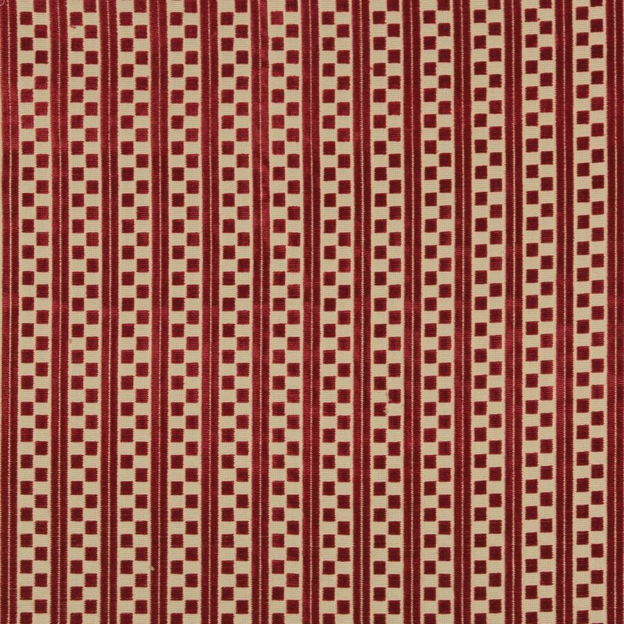 Sample 2019121.119.0 Lawrence Velvet Red Stripes Lee Jofa Fabric