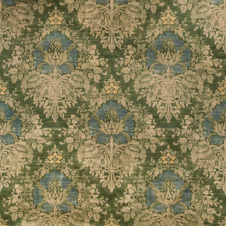 Sample 2019122.35.0 Alma Velvet Green Damask Lee Jofa Fabric