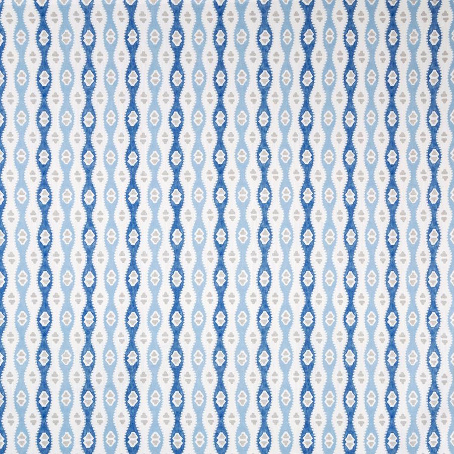 View 2020187.155.0 Elba Print Blue Ethnic by Lee Jofa Fabric